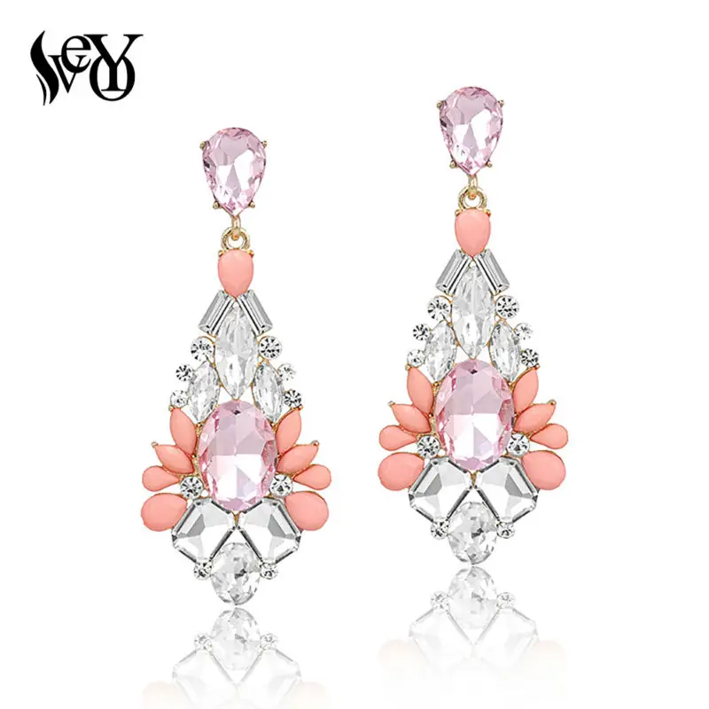 VEYO Luxury Earrings Crystal Drop Earrings For Women Fashion Jewelry Elegant Hot Sale High Quality