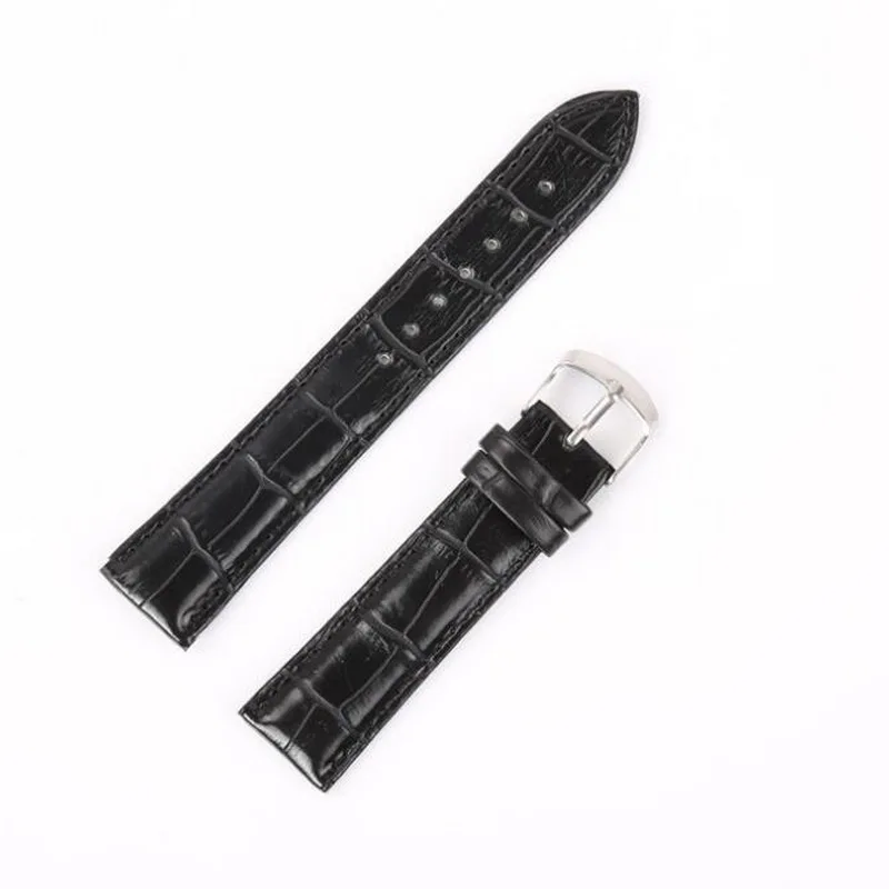 Leather Watch Band Strap Wrist Watchband Wristwatch Black Brown for Man Woman 16mm 18mm 20mm 22mm