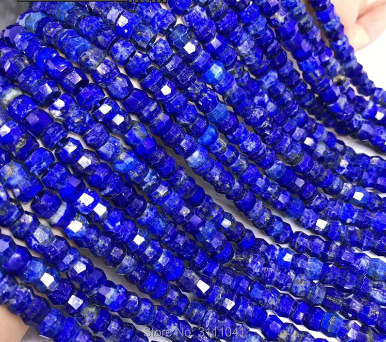 blue Lapis roundelLE faceted 8*5mm 38CM for DIY jewelry making FPPJ wholesale loose beads  nature