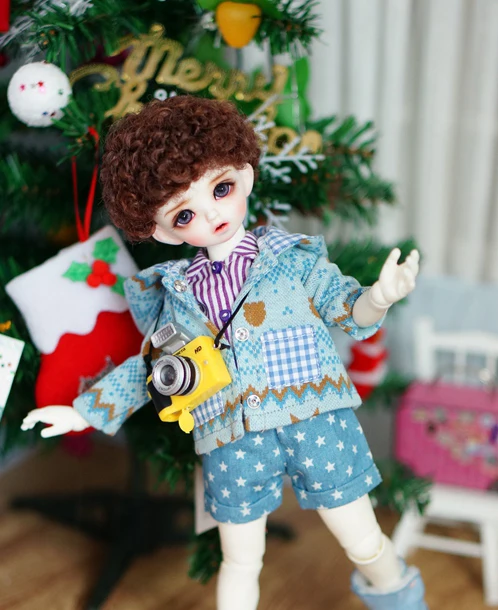 

T02-X646 Best children gift 1/3 1/8 1/6 bjd dolls Accessories handmade clothes cute blue star short pants 1pcs