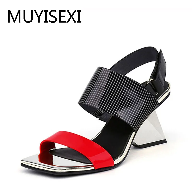 Women Sandals Strange High Heel Summer Gladiator Sandal Wedge Shoes Mixed Colors Woman Sexy Valentine Shoes HL092 MUYISEXI