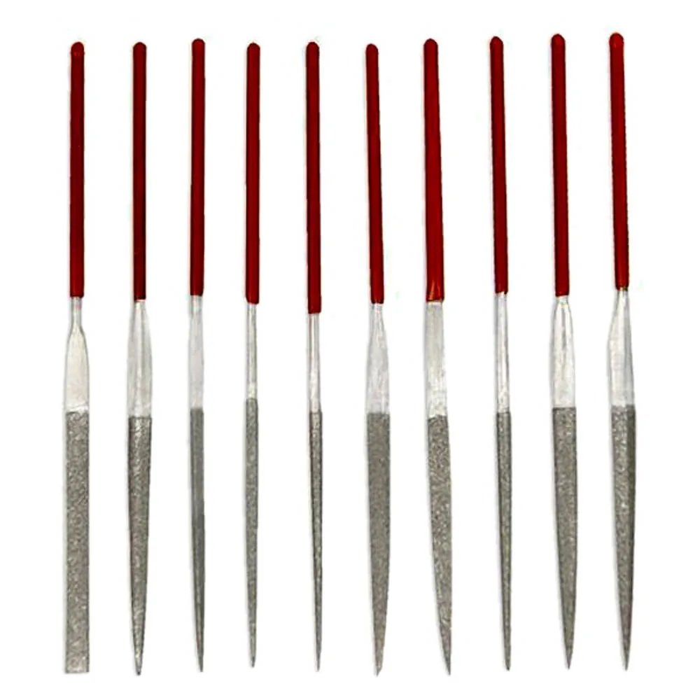 เพชรเข็ม10PC 140มม.เข็มชุด Alat Tukang สำหรับแก้วเซรามิคอัญมณีหินงานอดิเรกและงานฝีมือ