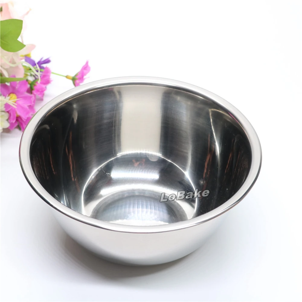 16cm outside multifunctional stainless steel egg beating pan mixing bowls dough cake ice cream food holding pan baking tools