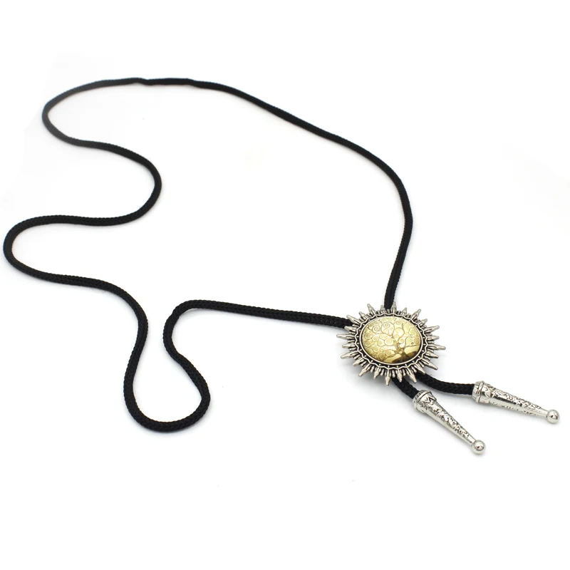 2017 New Trendy Black Glass Dome Bolo Tie Western Cowboy Shirt Accessory Red Blue Photo Jewelry Round Vintage Bolo Ties necklace