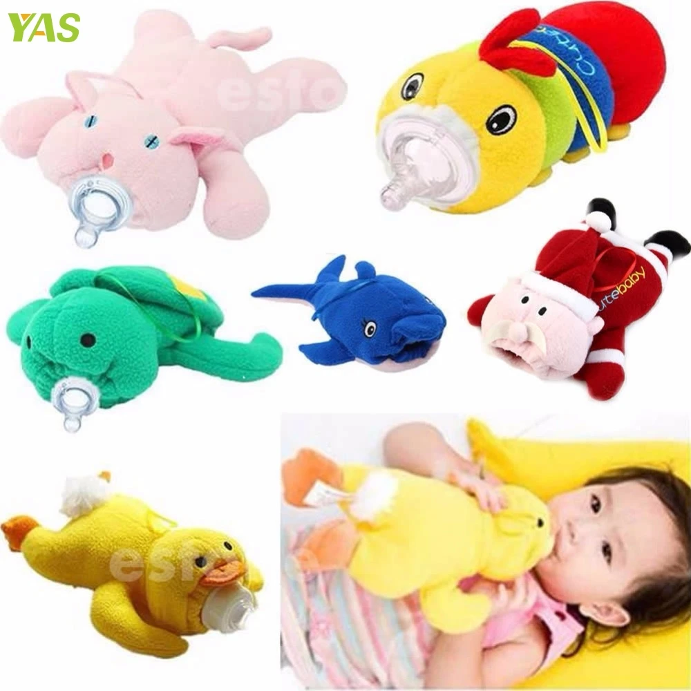 Cute Baby Feeding Bottle Plush Pouch Covers Nursing Keep Warm Holders Case #330