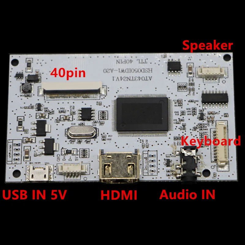 HDMI-compatible + Audio LCD driver board + 5 inch LCD panel 800 * 480 USB 5V DYI kits for Raspberry Pi 3B 2