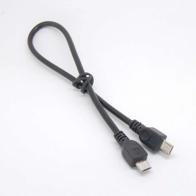Adaptador de Cable corto de 30cm USB 2,0 Micro 5 P 5 Pin macho a Micro 5 Pin macho