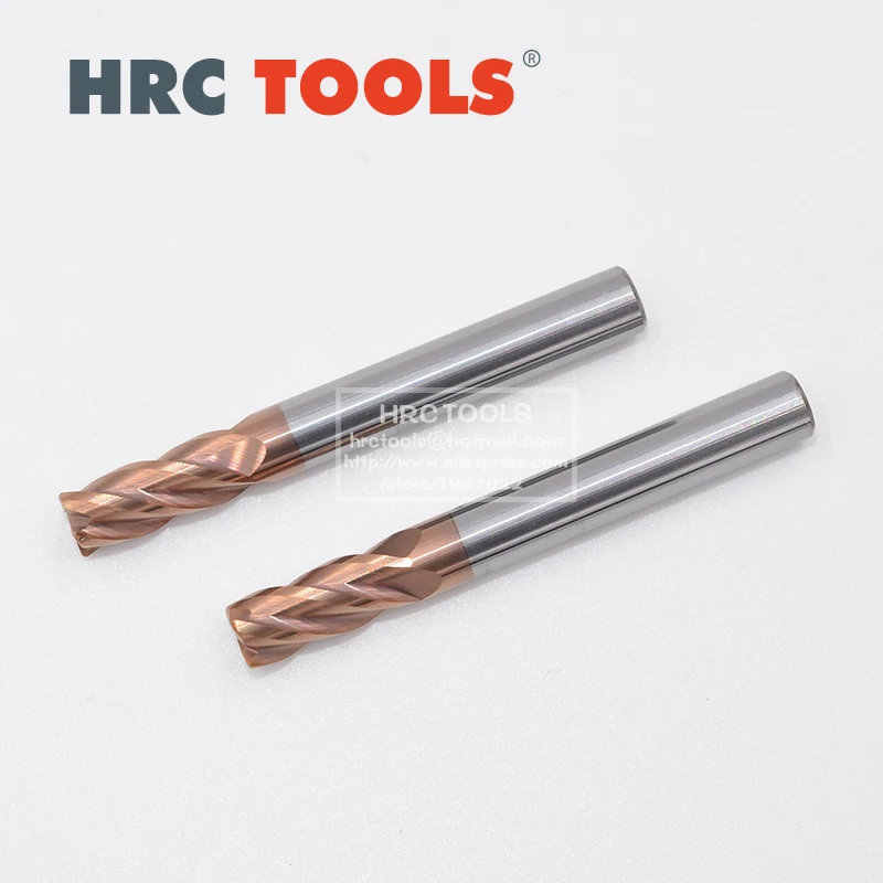 2pcs HRC55 Tungsten Solid Carbide CNC Nose Corner Radius Endmill R0.2 R0.5 R1.0 Long Neck Short Flute Ball Nose Milling Cutter