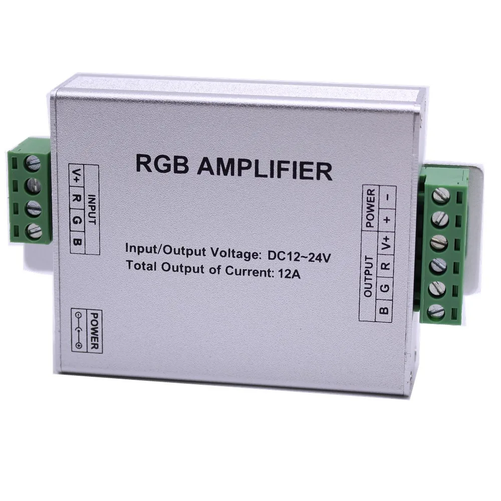 LED RGBW /RGB Amplifier DC12 - 24V 12A 24A 4 Channel Output RGBW/RGB LED Strip Power Repeater Console Controller