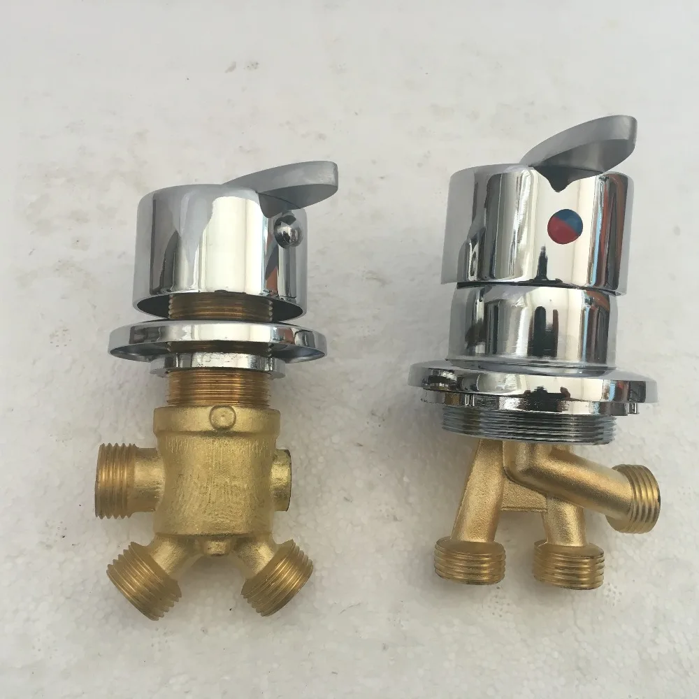 MTTUZK Brass Bathtub Hot and Cold Mixing Faucet Split Faucet Liner Cylinder Side Sitting 4-hole Faucet mixer Accessories