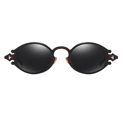 ALOZ MICC Round Women Steampunk Sunglasses Men Classic Small Oval Sunglasses Women Vintage Punk Unisex Goggles UV400 Q327