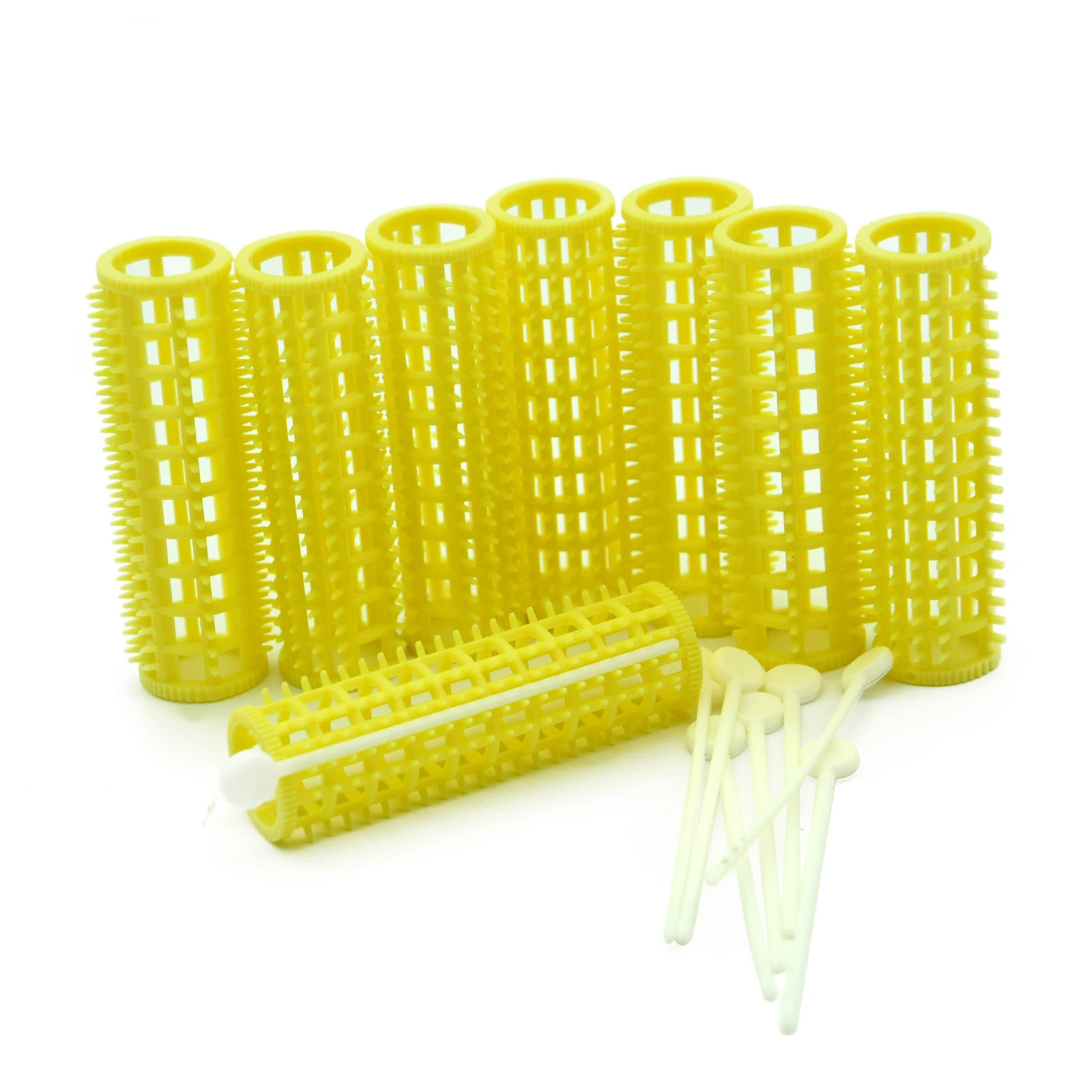 24pcs/set 15mm Plastic Tooth Hair Roller with Fixed Pins Teeth Bars for Air Bang Curling Rods Curlers Hairdresser Styling U1195