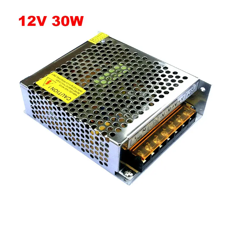 

ac-dc DC12v драйвер светодиодный источник питания 30 Вт 12 В 30 Вт светодиодный драйвер 30 Вт, алюминиевый трансформатор переменного тока 110 В 220 В до 12 В для светодиодного освещения