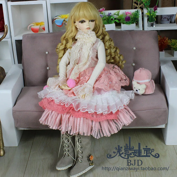 1/4 1/3 scale BJD clothing accessories dress+hat+scarf for BJD/SD doll,Not included doll,shoes,wig and other accessories 18D1598