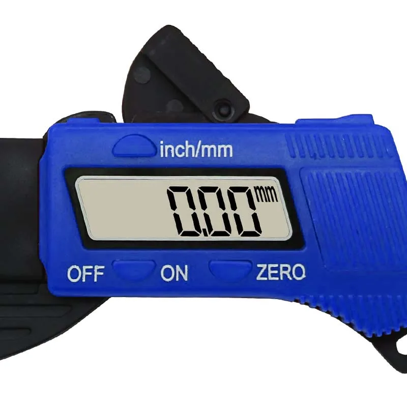 0-12.7mm Carbon Fiber Composites Digital Thickness Caliper Micrometer Guage Blue