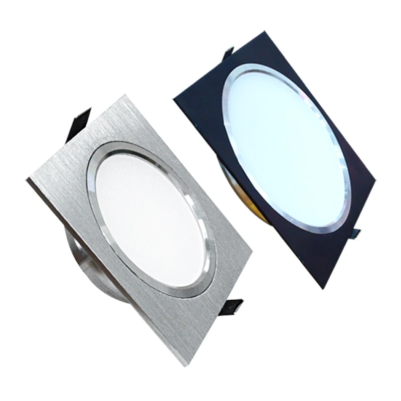 LED Downl Light wpuszczany pilot RGB 6w 9w 12w Celing Light 220v kwadratowy Panel ledowy Downlight do kuchni/domu/biura