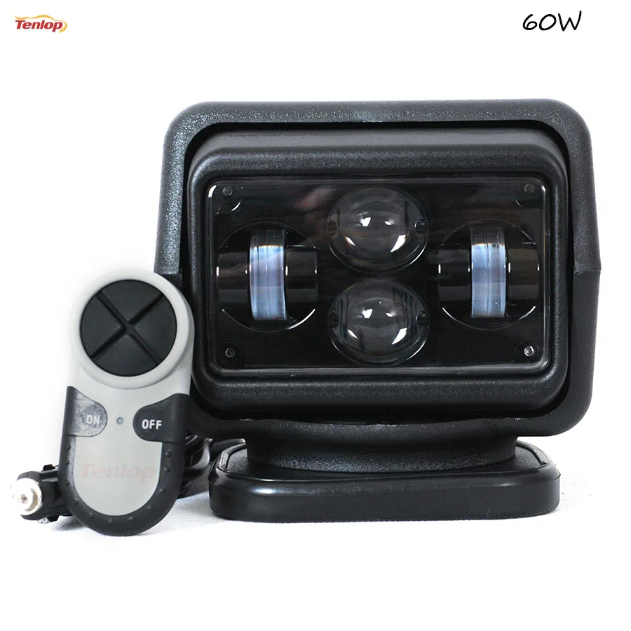 7inch 50W Black White Shell Wireless Control Searchlight Light For SUV Car Offroad Hunting 12/24V