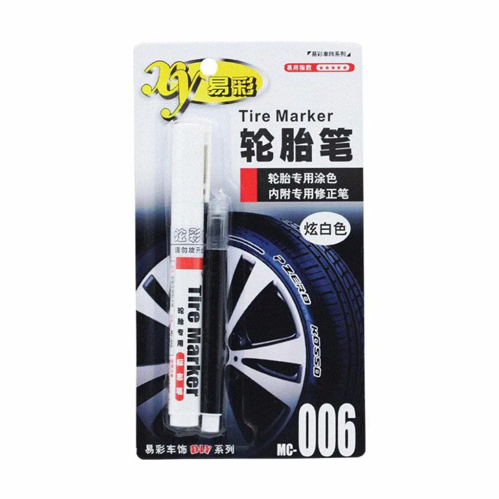 

1 Set of White-Color Permanent Tire Marker Pen for Car Tyre and Motocycle Tyre