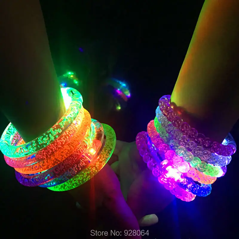 1pcs color changing LED bracelet Light up flash Bracelet luminous bracelet luminous toys for children baby toys christmas party