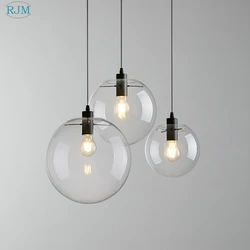 Nordic Modern Pendant Lights Creative Bubble Glass Ball Hanging Lamp for Living Room Bedroom Kitchen Lustre Suspension luminaire