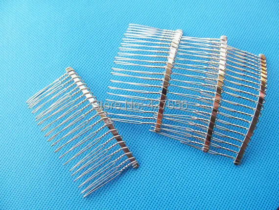 

30pcs Silver tone/Black/Golden Smooth Sideway Braided Hair Comb Charm Finding, 20pcs Teeth,DIY Accessory Jewellery Making