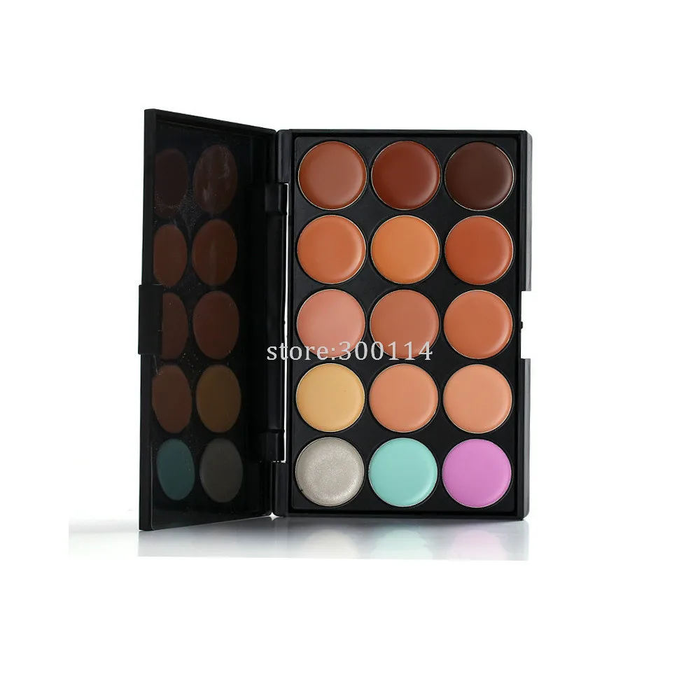 wholesale highly recommend 15 colors makeup beauty kit Camouflage Make-up Set Concealer Palette 20sets/lot free EMS/DHL shipping