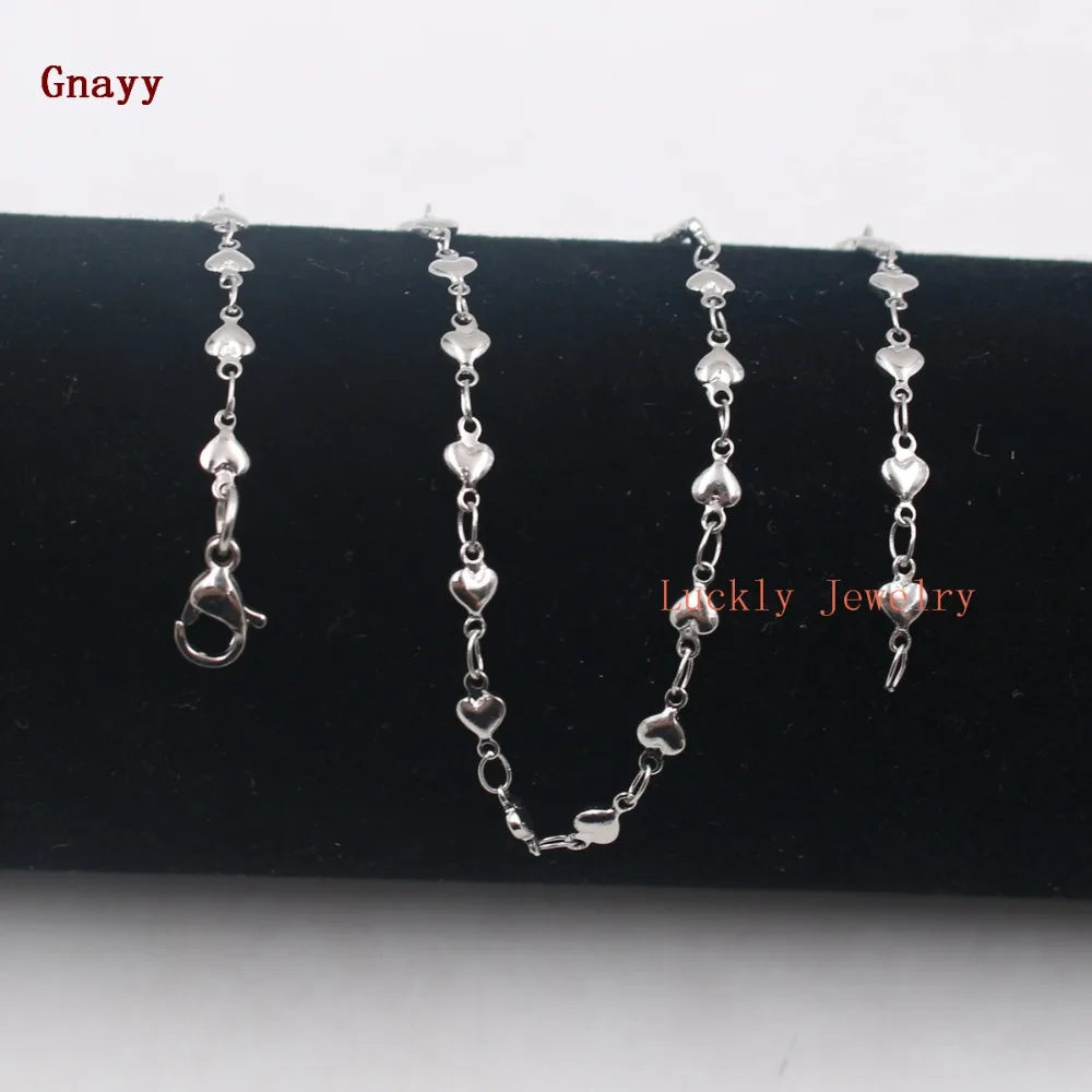 A dozen of 12pcs 5mm Strong Heart Link Chain Stainless steel Necklace  18''-32'' wholesale in bulk women Jewelry