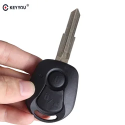 KEYYOU New 2 button Remote Key Shell Fob Case Holder Cover For Ssangyong Actyon Kyron Rexton