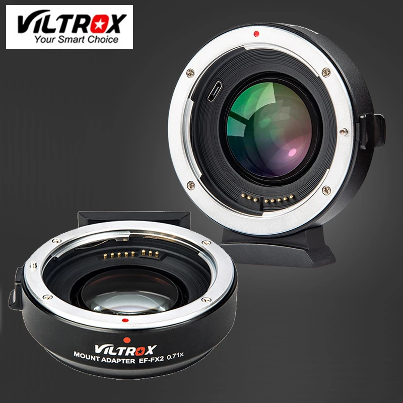Viltrox EF-FX2 Auto Focus 0.71X Reducer Speed Booster AF Lens Adapter Mount for Canon EF Lens to Fuji X-mount Mirrorless Camera