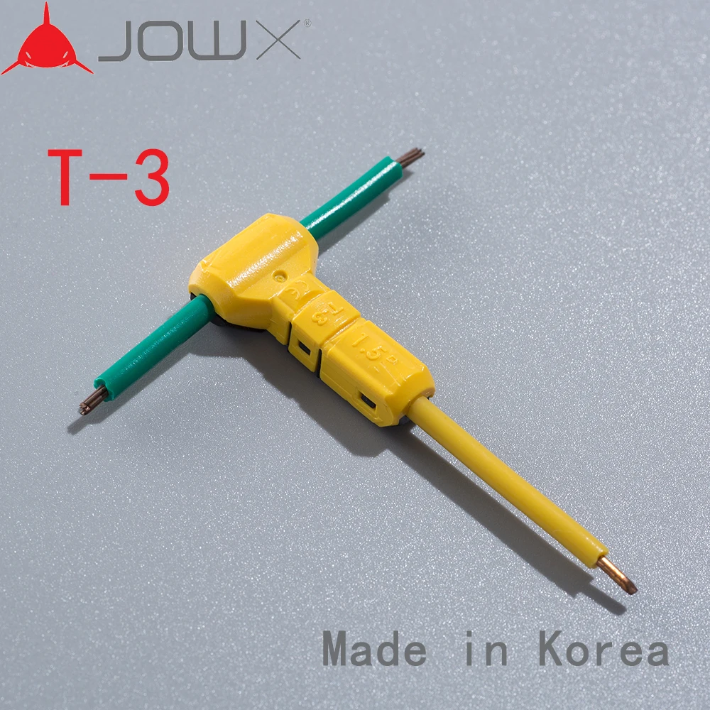 

T-3 100PCS Scotch Lock Quick Splice Crimp Terminal T type Wire Tapping Joint 16-15AWG 1.5mm2 Solid Stranded 1.5mm Wire Connector