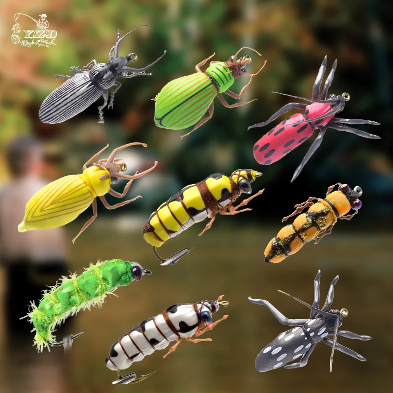 Dry Fly Fishing Flies Set Beetle Insect Lure Fly Kitfor Rainbow Trout Flies Bass 2# 6# 8 Patterns Assortment FlyFishing