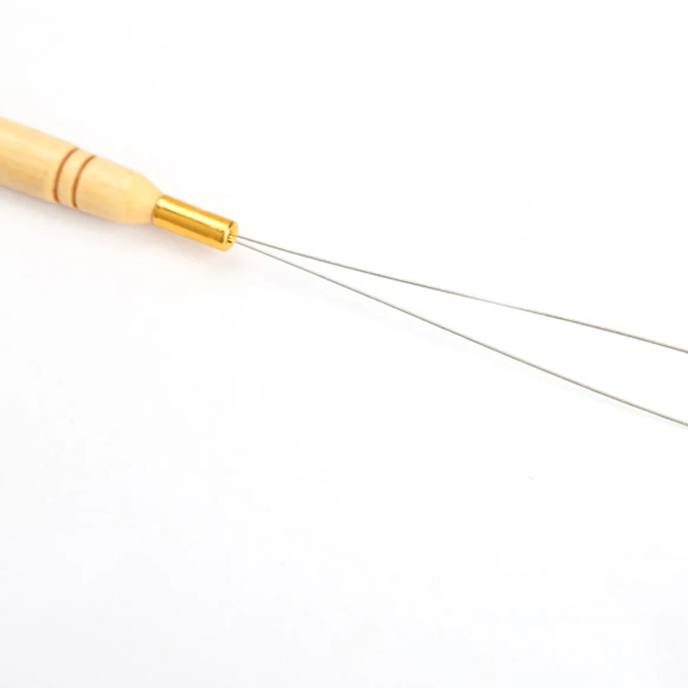Hair Extensions Loop Micro Rings Links Beads Tool, Wire Pulling Hook