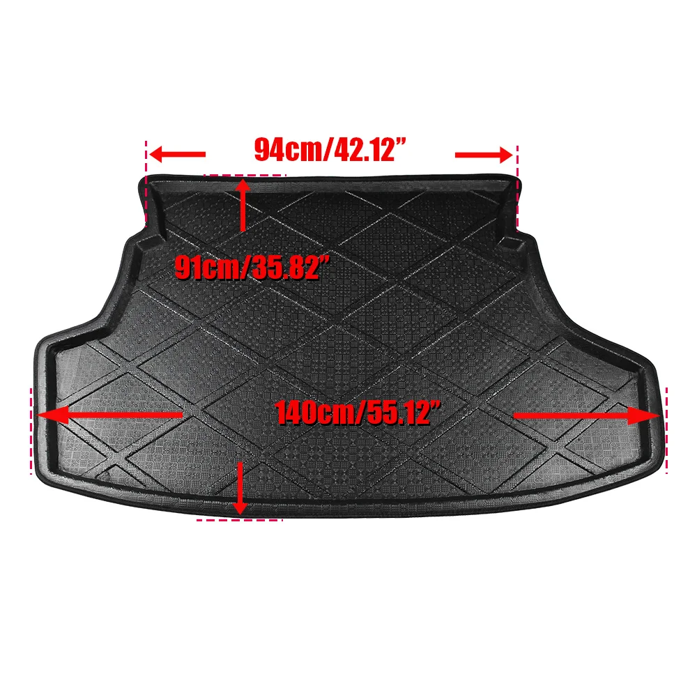 Buildreamen2 For Toyota Yaris Vios Belta Limo Sedan XP90 Car Trunk Mat Floor Cargo Tray Boot Liner Carpet Mud Pad 2007-2013