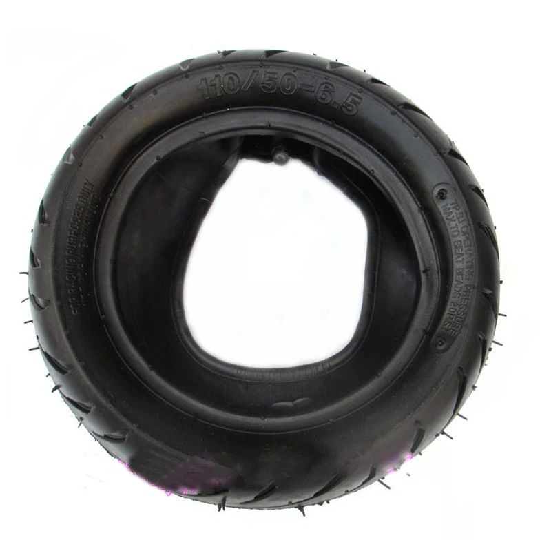 Rear Tire 110/50-6.5 with Inner Tube Bent Valve fits 49cc Mini Dirt Bike e Scooter Mini Moto 110 / 50 - 6.5