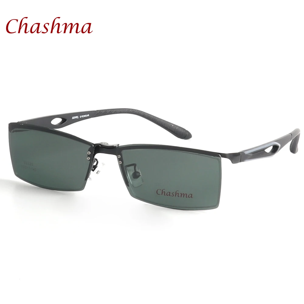 Chashma Prescription Glasses Men Magnetic Clips Polarized Lenses Half Frame Alloy Optical Sport for Recipe Eyewear Spectacles