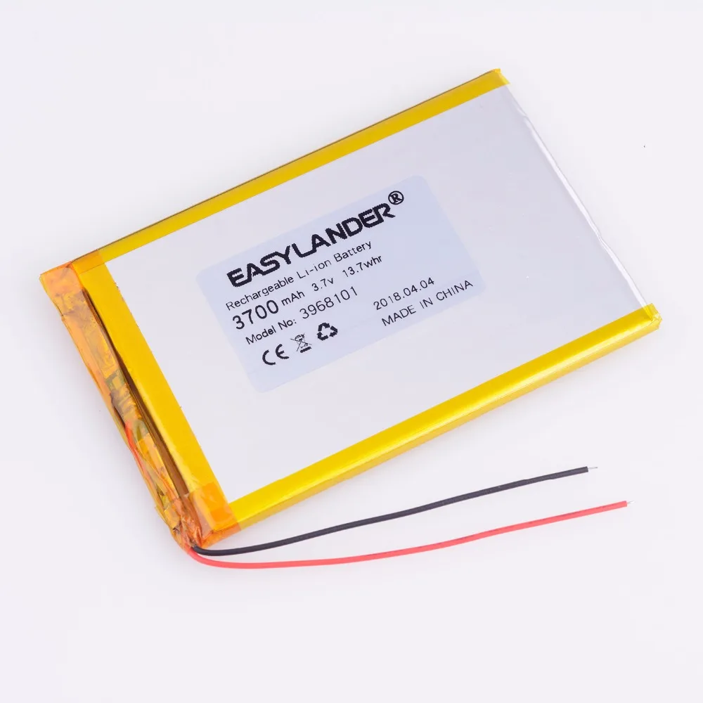 4070100 3968101 3.7V 3700mAh Rechargeable li-Polymer Battery For GPS Bluetooth Speaker DIY PAD Power Bank Tablet PC navigation