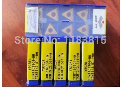التسوق مجانا 10 قطعة TCMT16T304 جلالة YBC251 من قطع إدراج أداة ل الإدراج في الصلب و الفولاذ المقاوم للصدأ