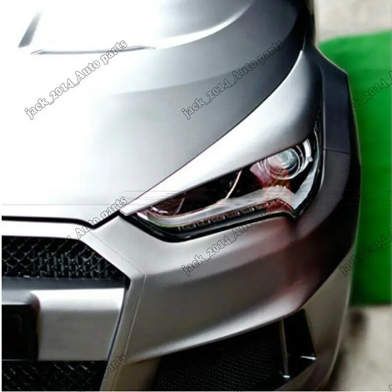 Resin Black Eyebrows Eyelid Headlight Cover 2pcs for Hyundai Veloster 2011 2012 2013 2014 2015 2016 2017