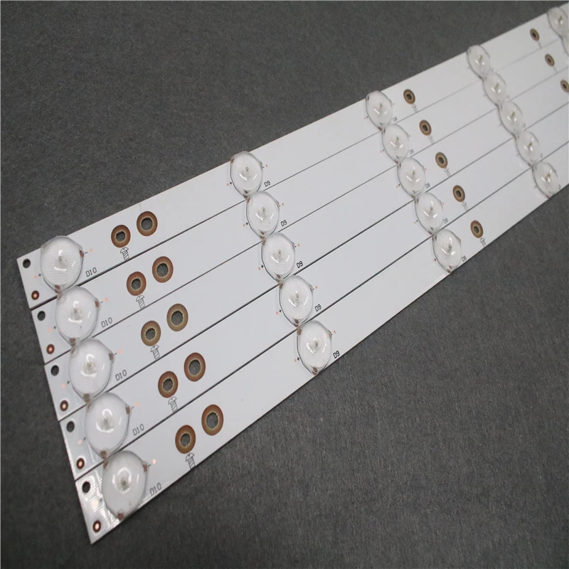 

New 5 PCS/set 10LED(3V) 842.5mm LED backlight strip for 43PFT4131 43PFS5301 GJ-2K15-430-D510 GJ-2K16-430-D510-V4 01Q58-A