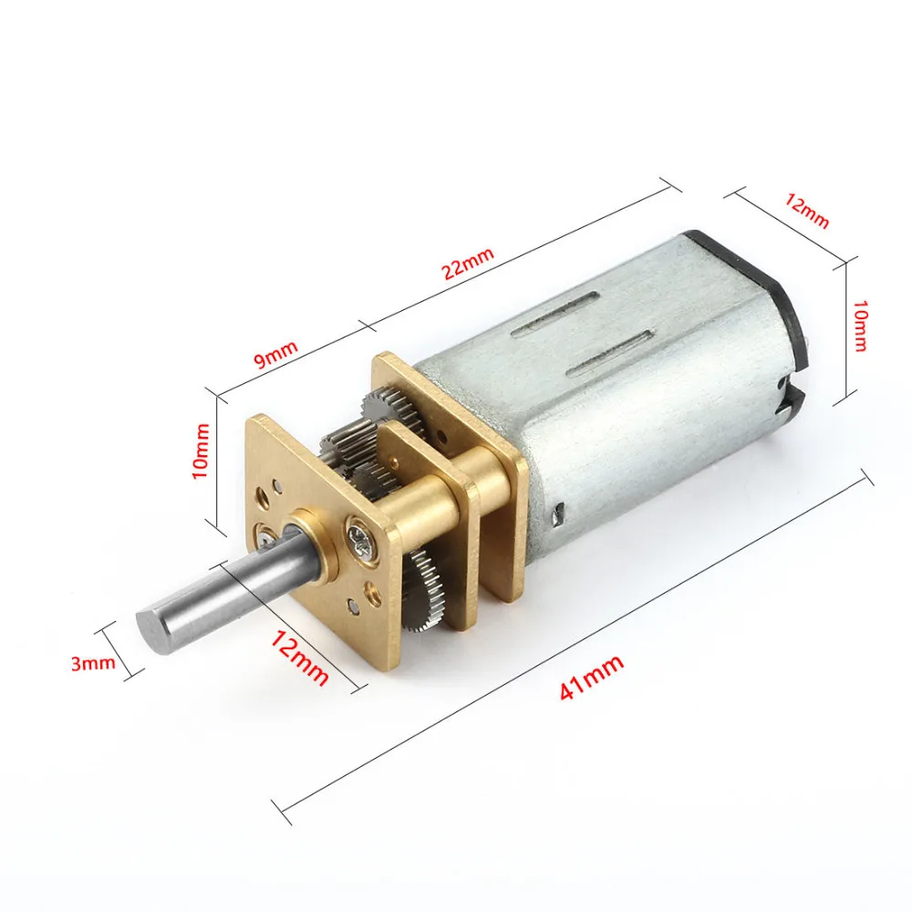 DC 6V Electric Mini Metal Gear Motor N30 50/100/150/250/500RPM Micro Speed Reduction Gear Motor 3mm Shaft Gear Reducer Motor