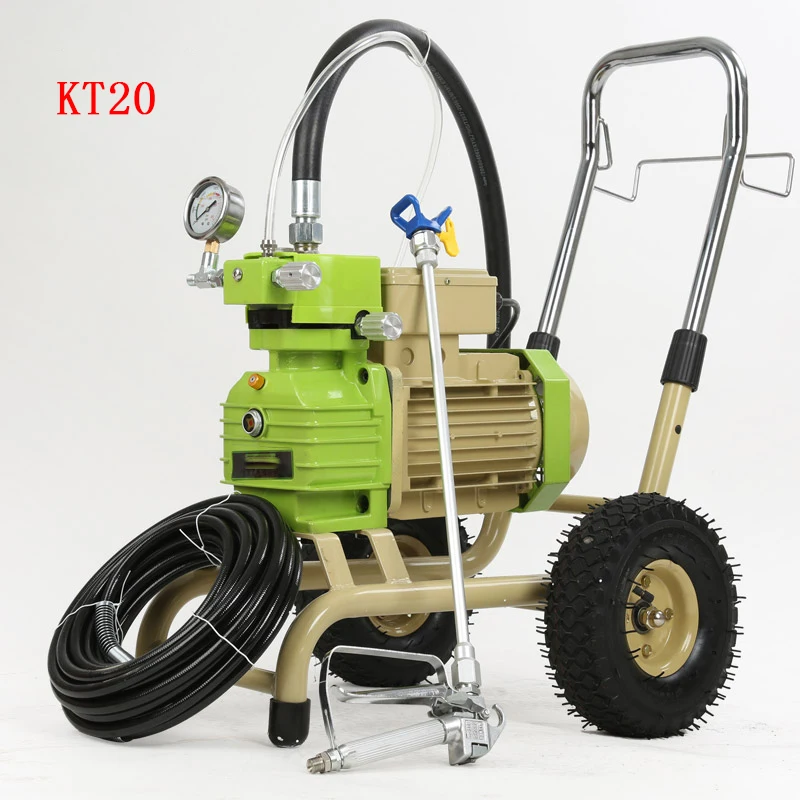 BIG FLOW doubel guns High-pressure airless Wall Paint spraying machine 3000/4000W for latex paint emulsion varnish Coating paint