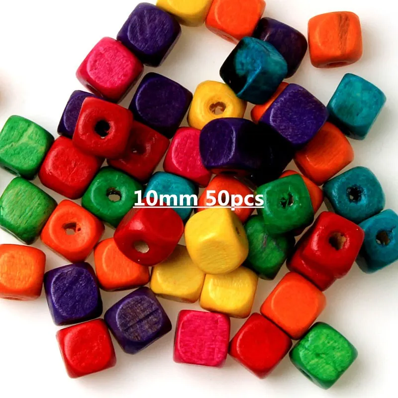 Natural Wooden Cheap Mixed Color Wood Spacer Beads For Jewelry Making Bracelet Necklace Accessories