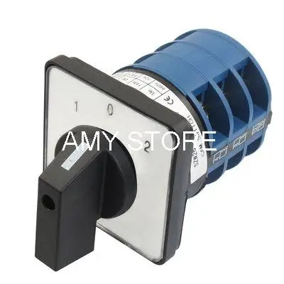 AC 660V 32A 12 Terminals (1-0-2) 3 Positions Rotary Selector Cam Changeover Switch SZW26-32/D303.3