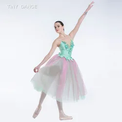 Green/Pink Long Ballet Tutu Ballerina Dress Romantic Tutus for Adult Girls Stage Performance Costumes 11 Sizes Available 19215