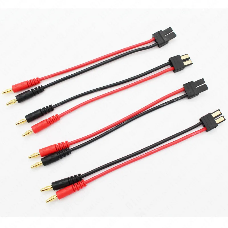 20 pcs /Lot 4.0mm Banana Plug to TRX Male Connector Adaptor Cable 14cm for Lipo Battery Balance Charging