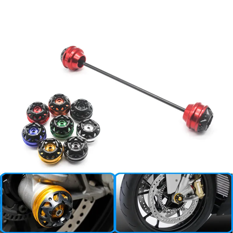 Free delivery for KAWASAKI ZX-10R 2008-2015 CNC Modified Motorcycle Front and rear wheels drop ball / shock absorber