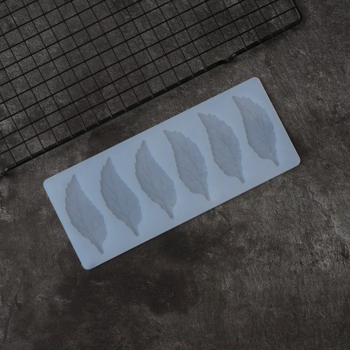 Lanceolate Leaf Shape Silicone Mold Cake Decorating Long Narrow Leaves Chocolate Transfer Sheet Mould Baking Stencil Chablon
