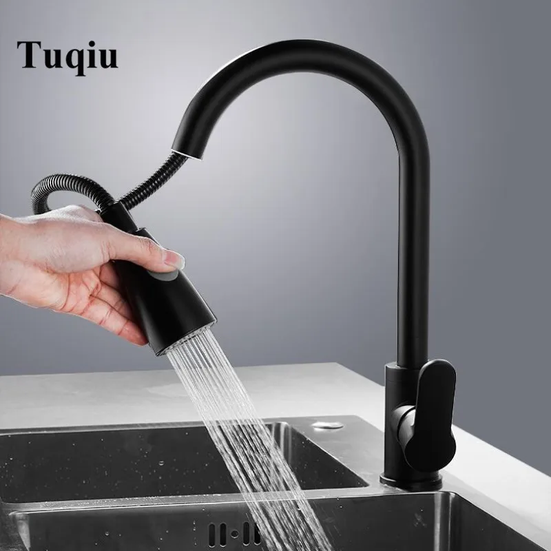 blacken-brass-kitchen-faucet-pull-out-side-sprayer-single-handle-mixer-tap-sink-faucet-360-rotation-kitchen-faucets