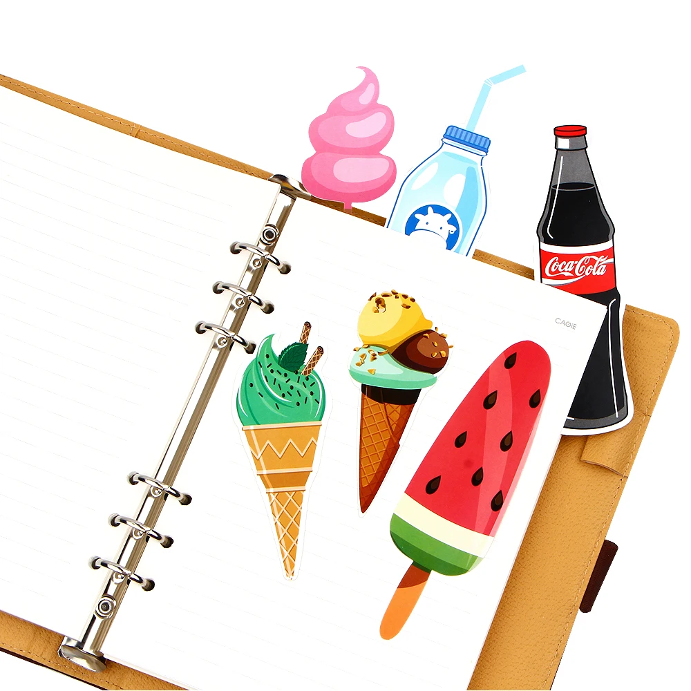 30 pcs/lot Cute Kawaii Ice Cream Soda Paper Bookmark Gift Stationery Film Bookmarks Book Holder Message Card School Supplies