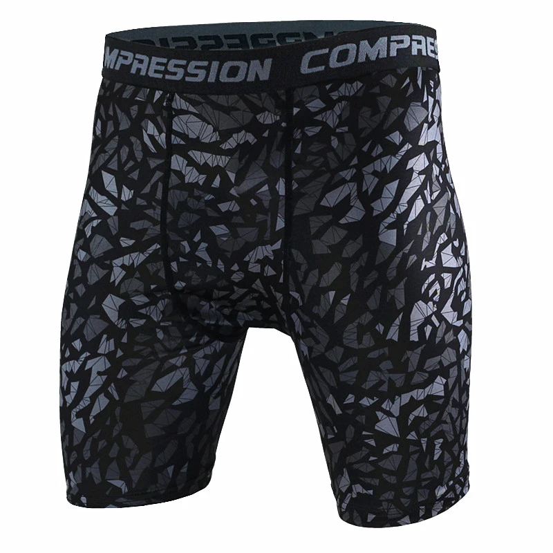 2021 New Men Compression Shorts Camouflage Bermuda Shorts Fitness Crossfit Bodybuilding Skin Tights Camo Running Short Leggings